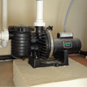 Bomba para piscina con trampa de pelo acoplada a motor eléctrico monofásico